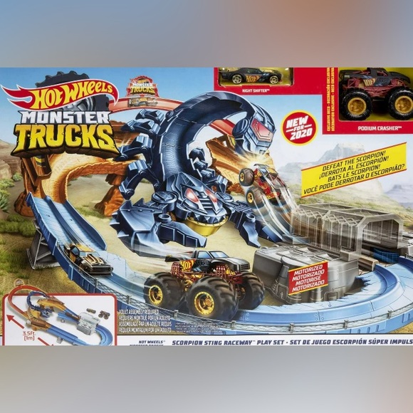 Hot Wheels Monster Trucks Scorpion String Raceway Track Set - Picture 8 of 8